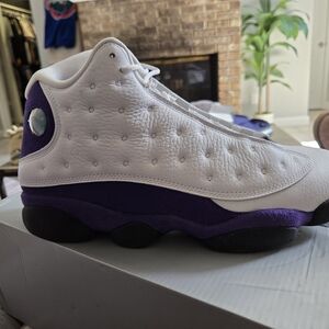 Nike White and Purple Sneakers
